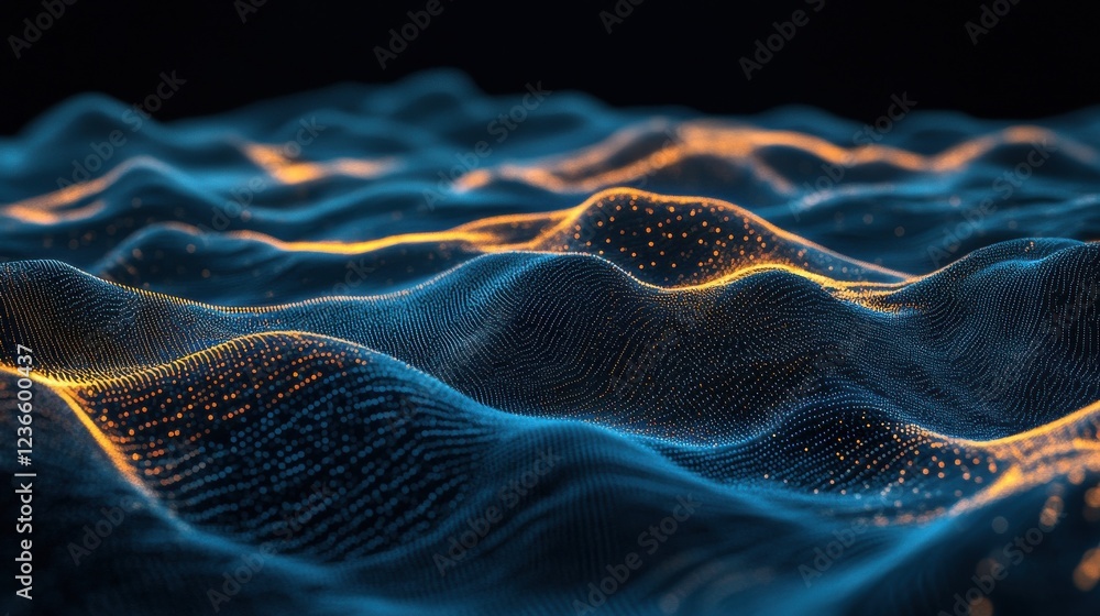 Poster exploring digital search patterns virtual environment graphic design technology data visualization