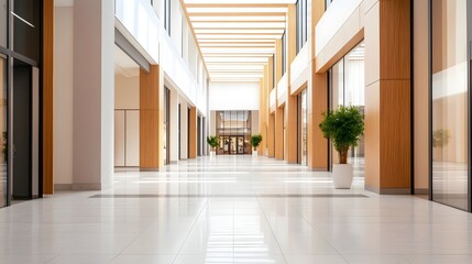 Obraz premium Bright and Spacious Modern Retail Atrium with Contemporary Design