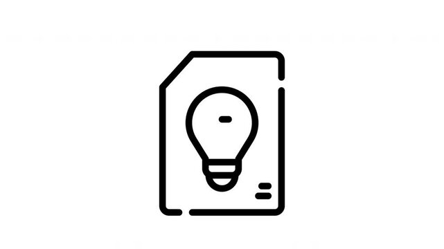 icon line motion graphic illumination