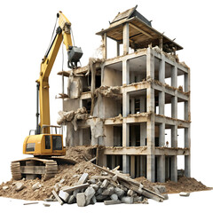 construction site with crane