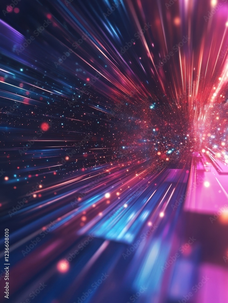 Poster big data flow technology and science vector background, tech abstraction with lines electronics and 