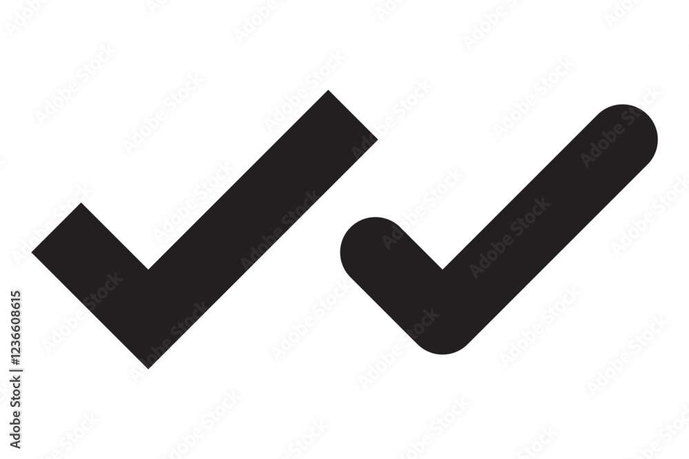 Canvas Prints check mark icon symbol set