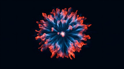 Vibrant Fireworks Explosion in Festive against Dark Night Sky