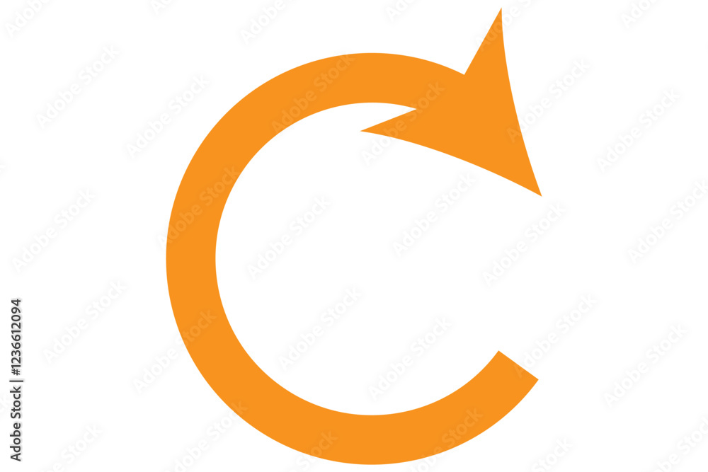 Poster rotate vector arrow icon. vector isolated sign symbols and elements. refresh and reload arrow icon. 