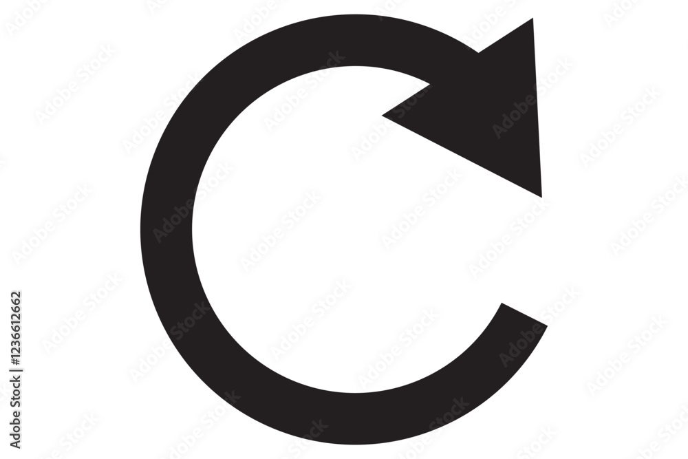 Poster rotate vector arrow icon. vector isolated sign symbols and elements. refresh and reload arrow icon. 
