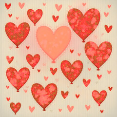 seamless pattern with hearts