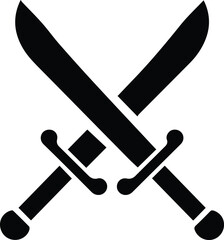 Crossed swords icon, vector illustration. Flat design style eps 10