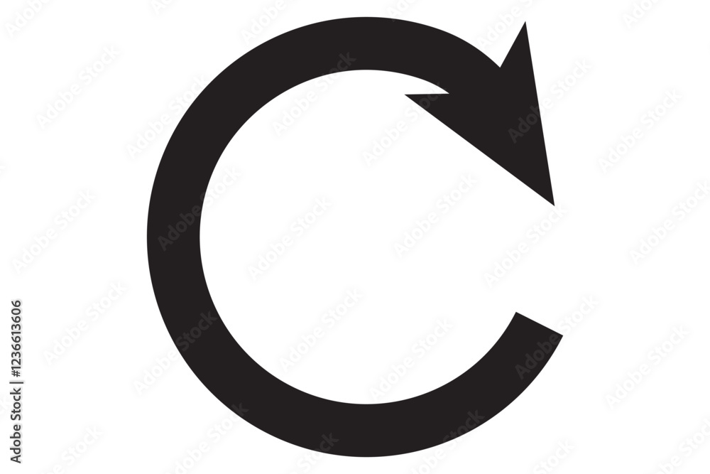 Poster rotate vector arrow icon. vector isolated sign symbols and elements. refresh and reload arrow icon. 