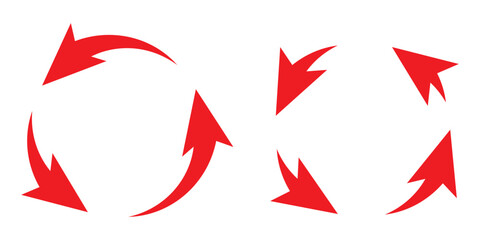 circle arrow icon set. circular arrow icon, refresh, reload arrow icon symbol sign, vector illustration