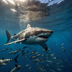 Fototapeta premium Sharks in the sea