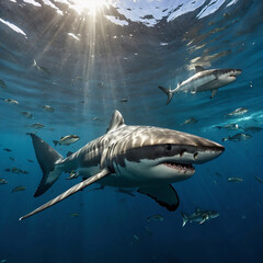 Fototapeta premium Sharks in the sea