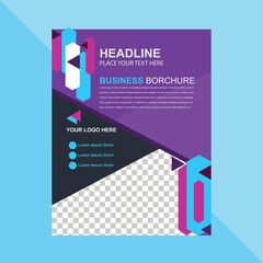 Business flyer template with abstract shapes