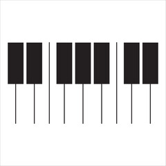 Fototapeta premium piano keys vector illustration