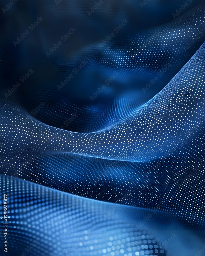 Poster dynamic blue background with layered textures and dotted patterns, perfect for professional presenta