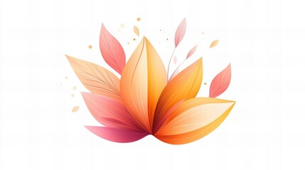 Abstract floral illustration in warm, pastel colors. Perfect for adding a touch of elegance to your designs.