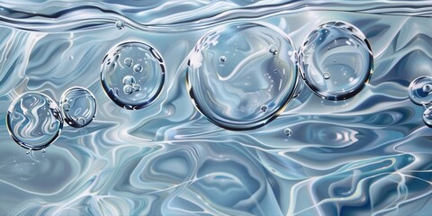 Abstract Water Bubbles: A Stunning Visual