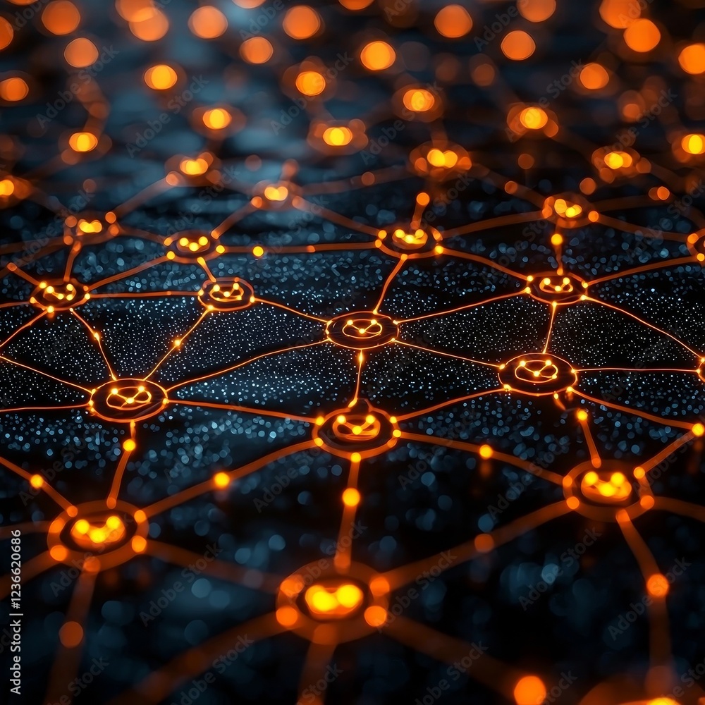 Aufkleber interconnected digital interface symbolizing collaborative business growth and network expansion