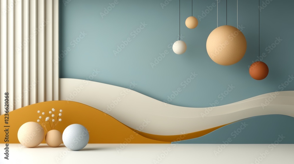 Poster creative design background featuring abstract shapes and colors for artistic projects in modern stud