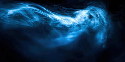 Blue smokey cloud with a dragon on it