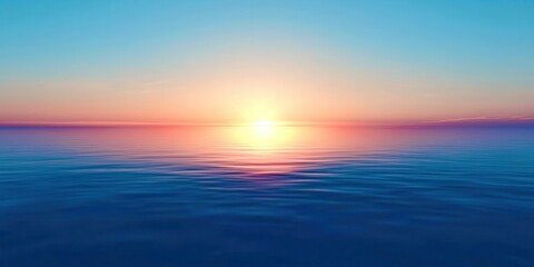 Fototapeta premium The ocean is calm and blue