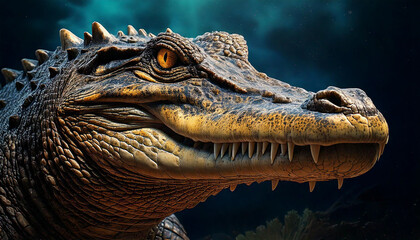 Obraz premium alligator in the water