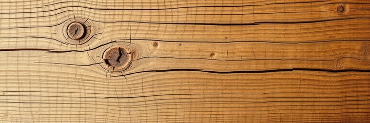 Obraz premium Rough-hewn wooden texture with visible grain and knots, lumber, wood grain
