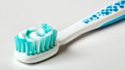 Brushing teeth routine home bathroom product image clean environment close-up hygiene concept