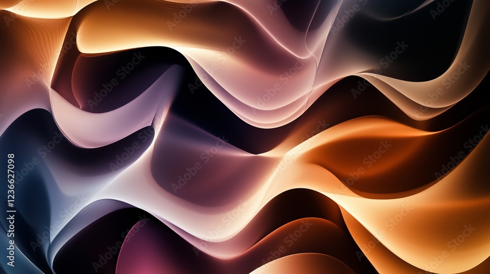 Aufkleber abstract flowing lines with gradient color variations create a dynamic pattern and texture effect