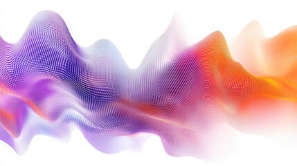 Abstract vibrant waves with mesh-like texture and smooth gradient transitions