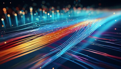image of fiber optic cable for data transfer connections in the digital world