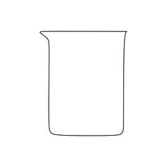 beaker isolated lab equipment vector