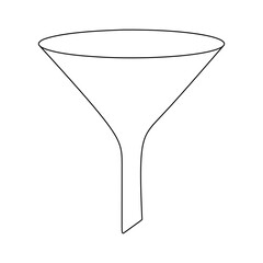 funnel isolated lab equipment vector