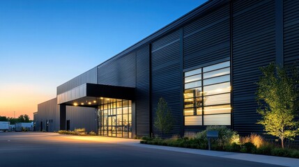 Obraz premium Modern Industrial Building Exterior