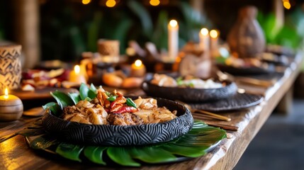 Celebration of Matariki with traditional Maori feast under the stars