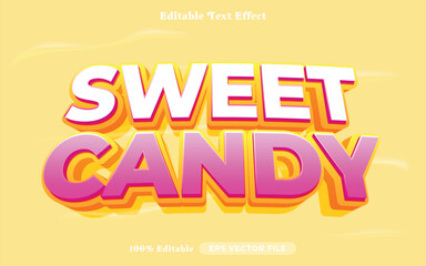 sweet candy editable text effect modern color shiny. bold Text style effect. Editable fonts vector files