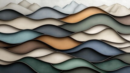 Obraz premium Flowing waves of colorful textures abstract art modern design interior space aesthetic viewpoint