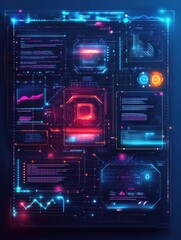 Fototapeta premium IT software solutions abstract concept vector illustrations.