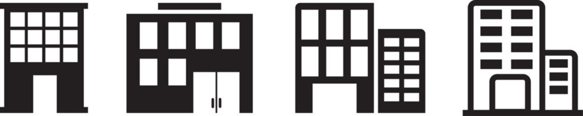 Building icons, office icon.