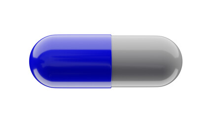 Medicine capsule pill isolated on white, transparent. Health care and pharmacy concept. 