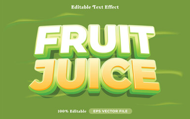 fruit juice editable text effect modern color shiny. bold Text style effect. Editable fonts vector files