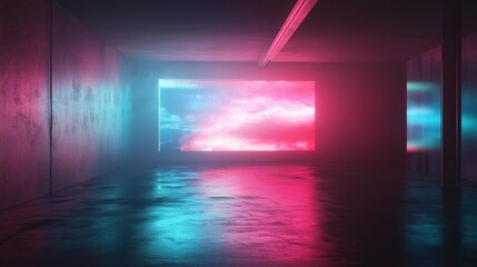 Floating holographic interfaces in a dark room