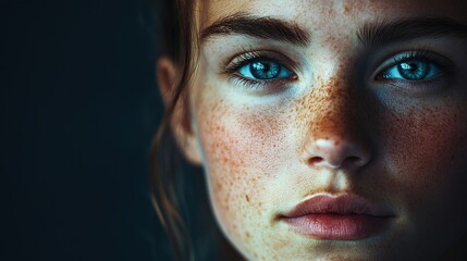  Stunning portrait of a radiant and pure individual captured in exquisite detail, showcasing the beauty and essence of the human spirit in a captivating image.