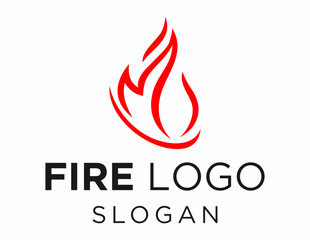 Logo about Fire created using the CorelDraw application. on a white background.