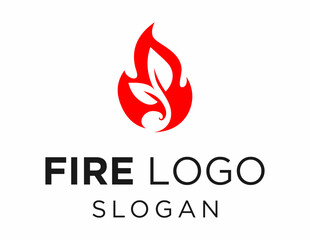Logo about Fire created using the CorelDraw application. on a white background.