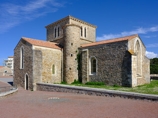 11th century Saint Nicolas priory at Les Sables d'Olonne, commune in the Vendée department in the Pays de la Loire region in western France