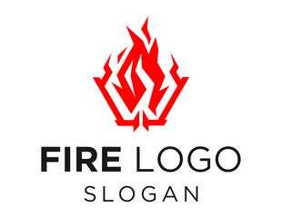 Logo about Fire created using the CorelDraw application. on a white background.