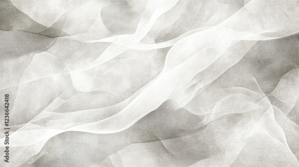 Poster light gray background with a sleek flowing line pattern, stylish and abstract texture