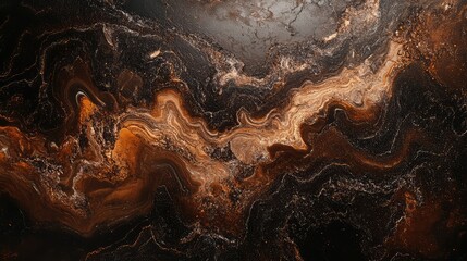 Obraz premium Luxurious brown marble surface with soft veins and organic textures