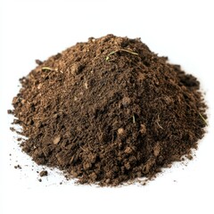 Rich soil pile, garden backdrop, planting