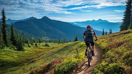 Fototapeta premium Mountain Biking Adventure